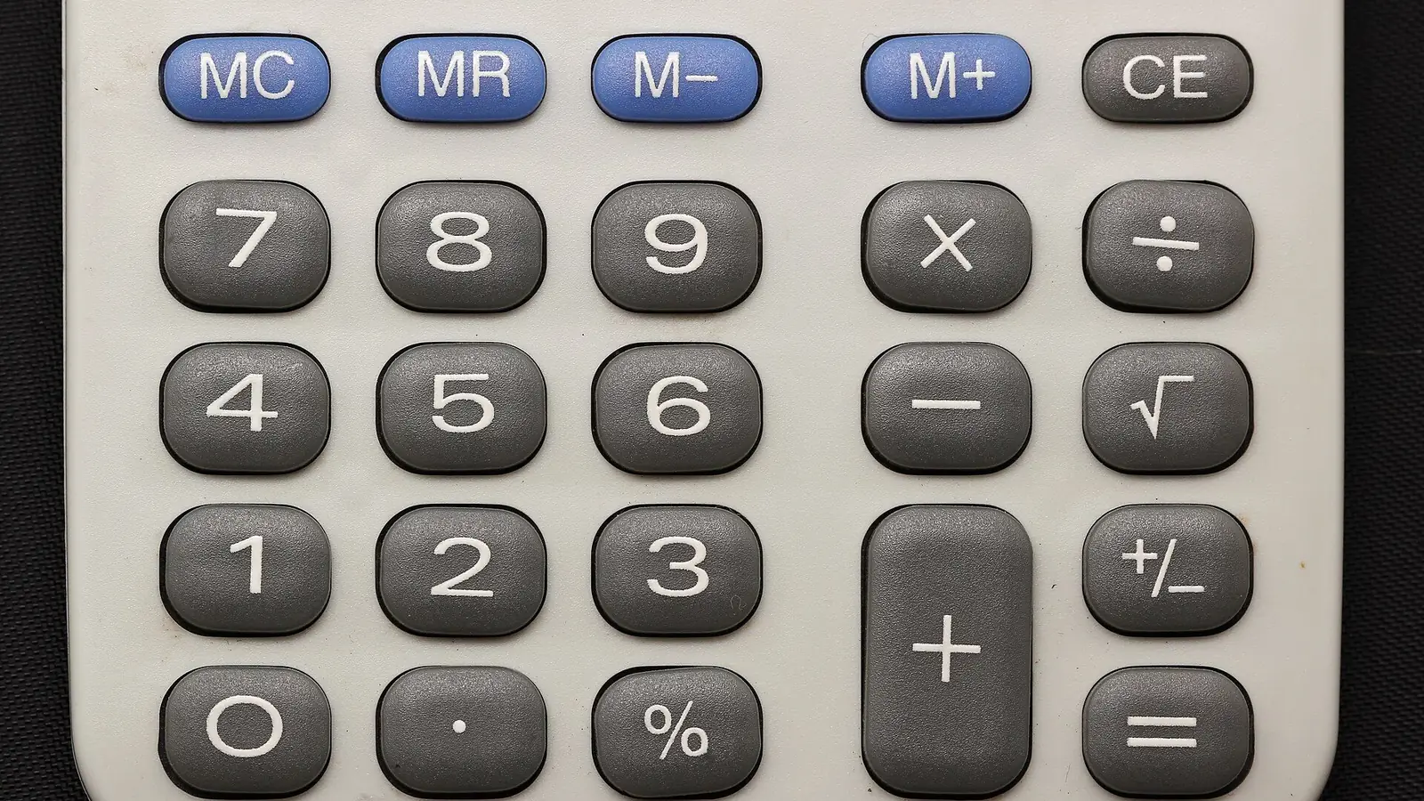 Teclado de una calculadora