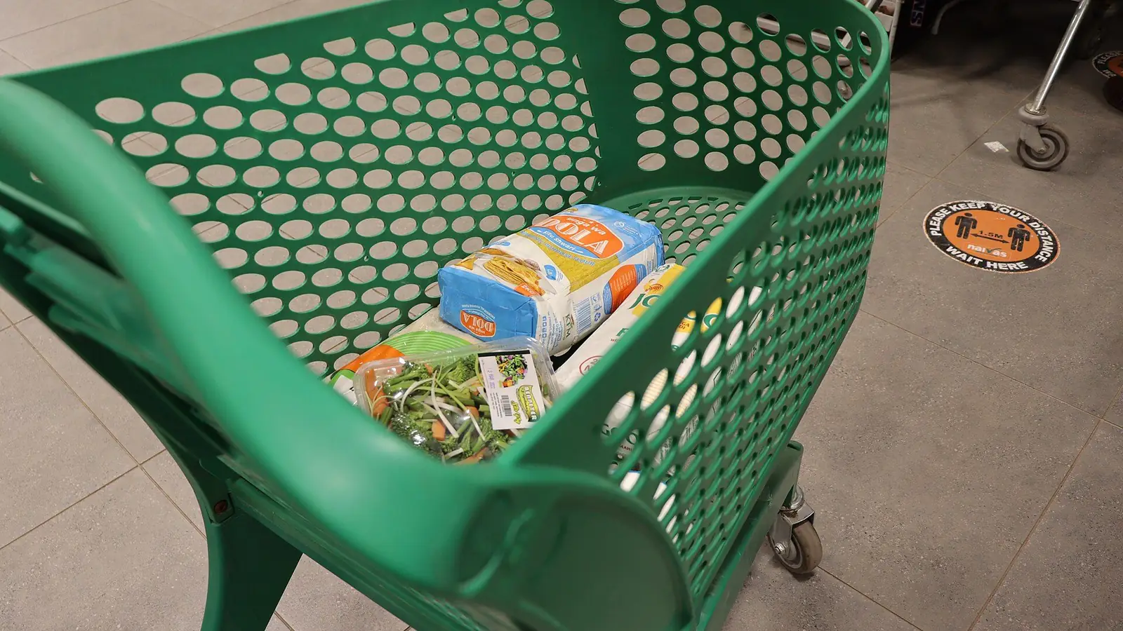 Carro de la compra en un supermercado